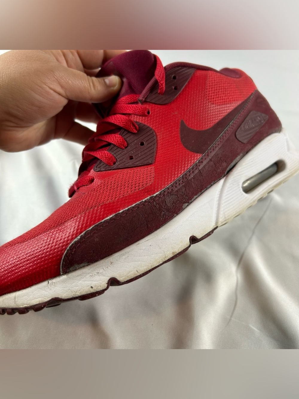 Nike Air Max 90 Ultra 2.0 Essential 875695600 Red Mens 10.5 No box *flaws* - Picture 15 of 16